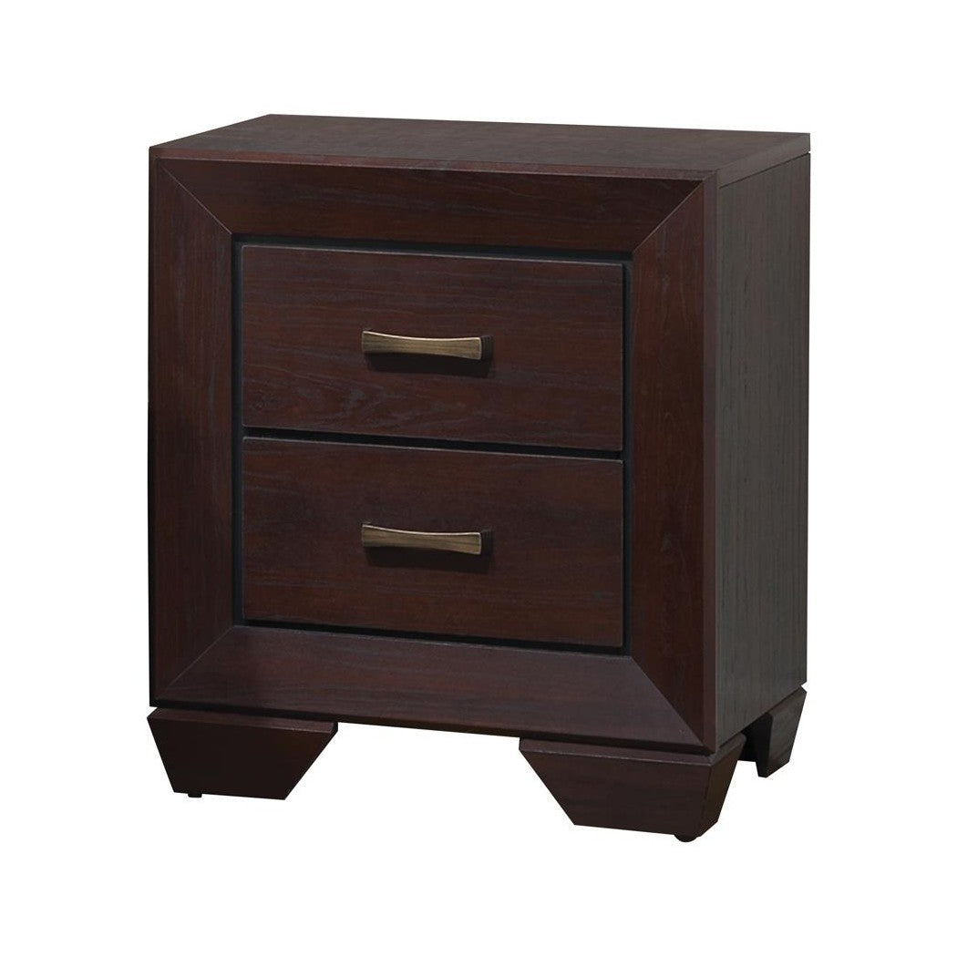 Kauffman 2-drawer Nightstand Dark Cocoa 204392