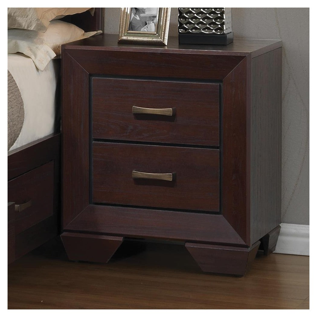 Kauffman 2-drawer Nightstand Dark Cocoa 204392