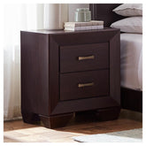 Kauffman 2-drawer Nightstand Dark Cocoa 204392