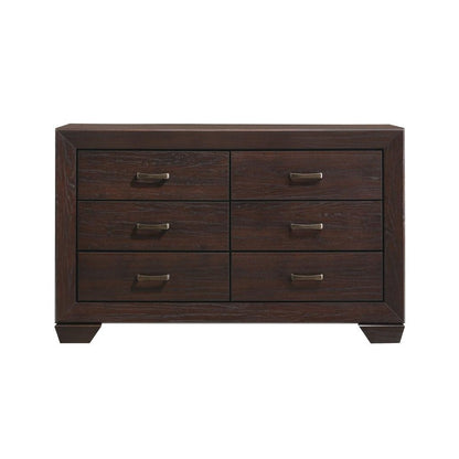 Kauffman 6-drawer Dresser Dark Cocoa 204393