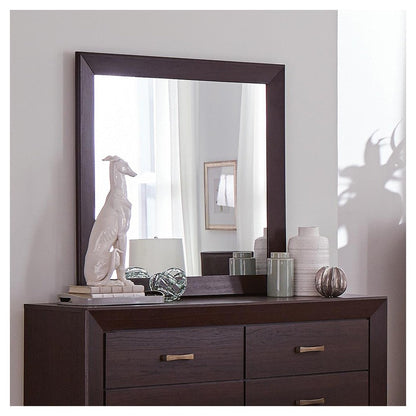 Kauffman Rectangular Mirror Dark Cocoa 204394