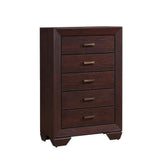 Kauffman 5-drawer Chest Dark Cocoa 204395