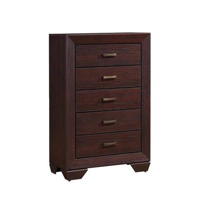 Kauffman 5-drawer Chest Dark Cocoa 204395