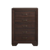 Kauffman 5-drawer Chest Dark Cocoa 204395