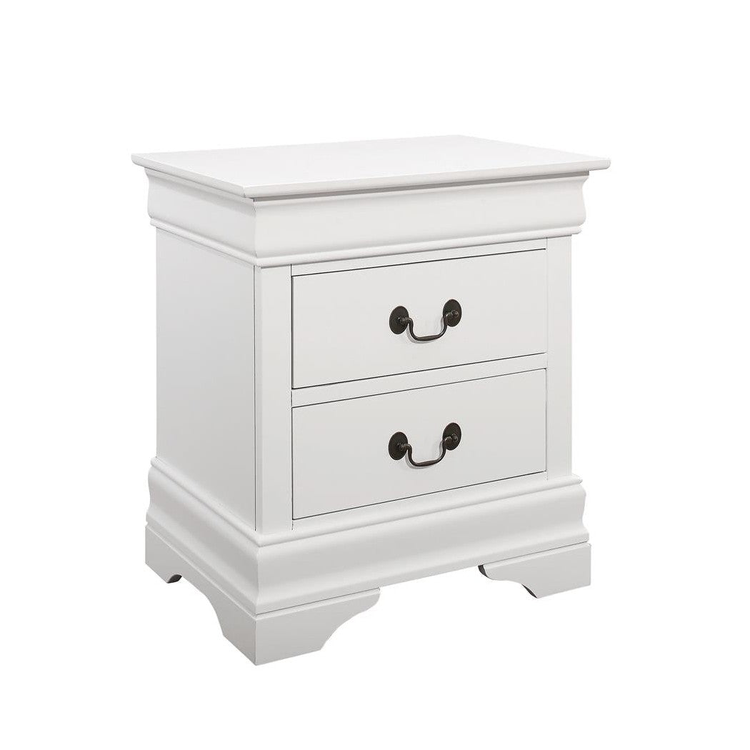 Louis Philippe 2-drawer Nightstand White 204692