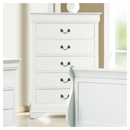 Louis Philippe 5-drawer Chest White 204695