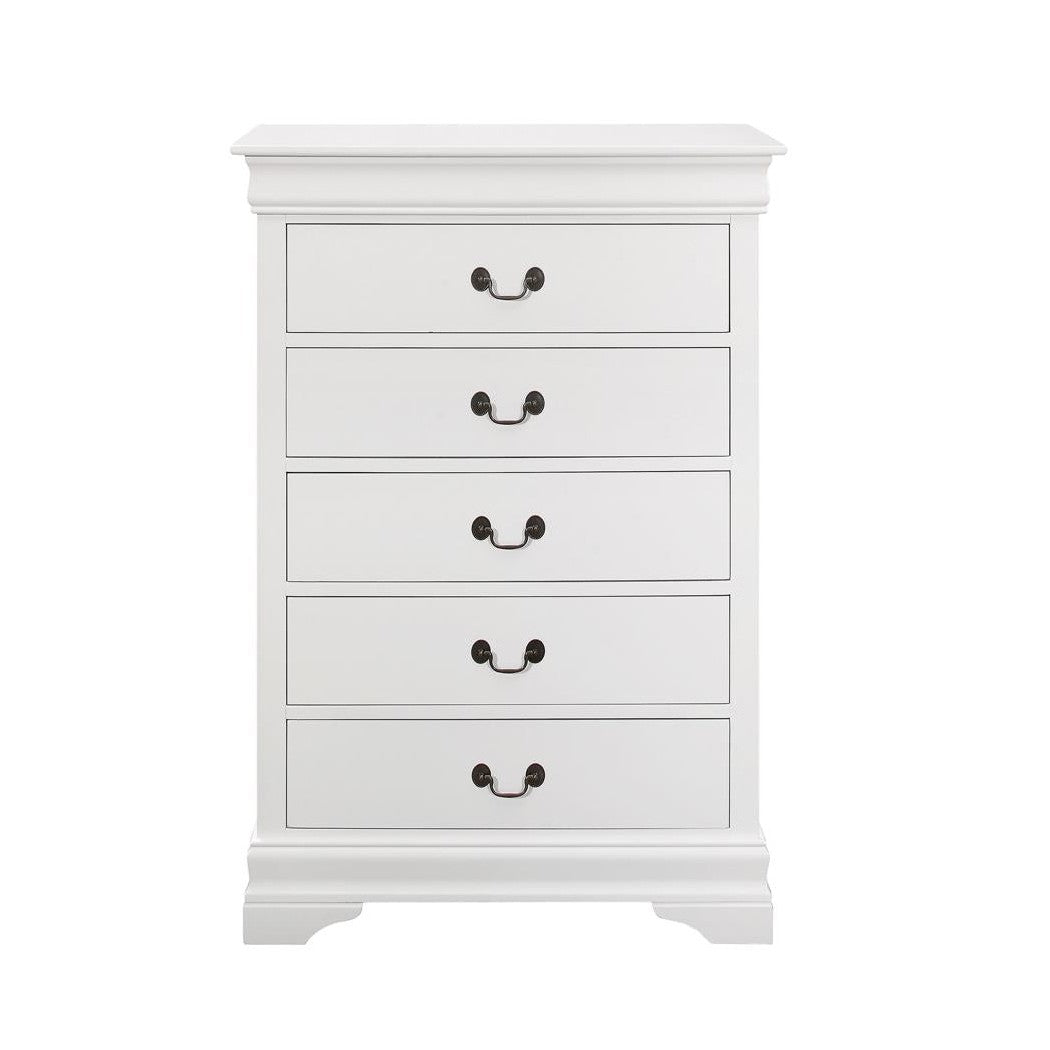 Louis Philippe 5-drawer Chest White 204695