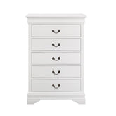 Louis Philippe 5-drawer Chest White 204695