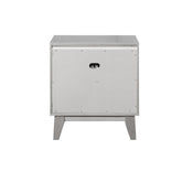 Leighton 2-drawer Nightstand Metallic Mercury 204922