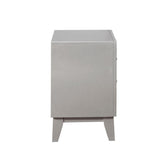 Leighton 2-drawer Nightstand Metallic Mercury 204922