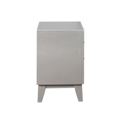 Leighton 2-drawer Nightstand Metallic Mercury 204922