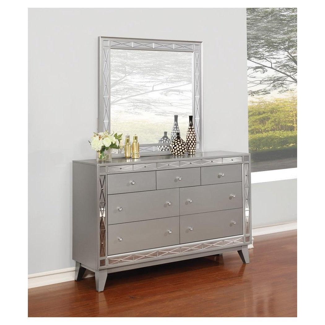 Leighton 7-drawer Dresser Metallic Mercury 204923