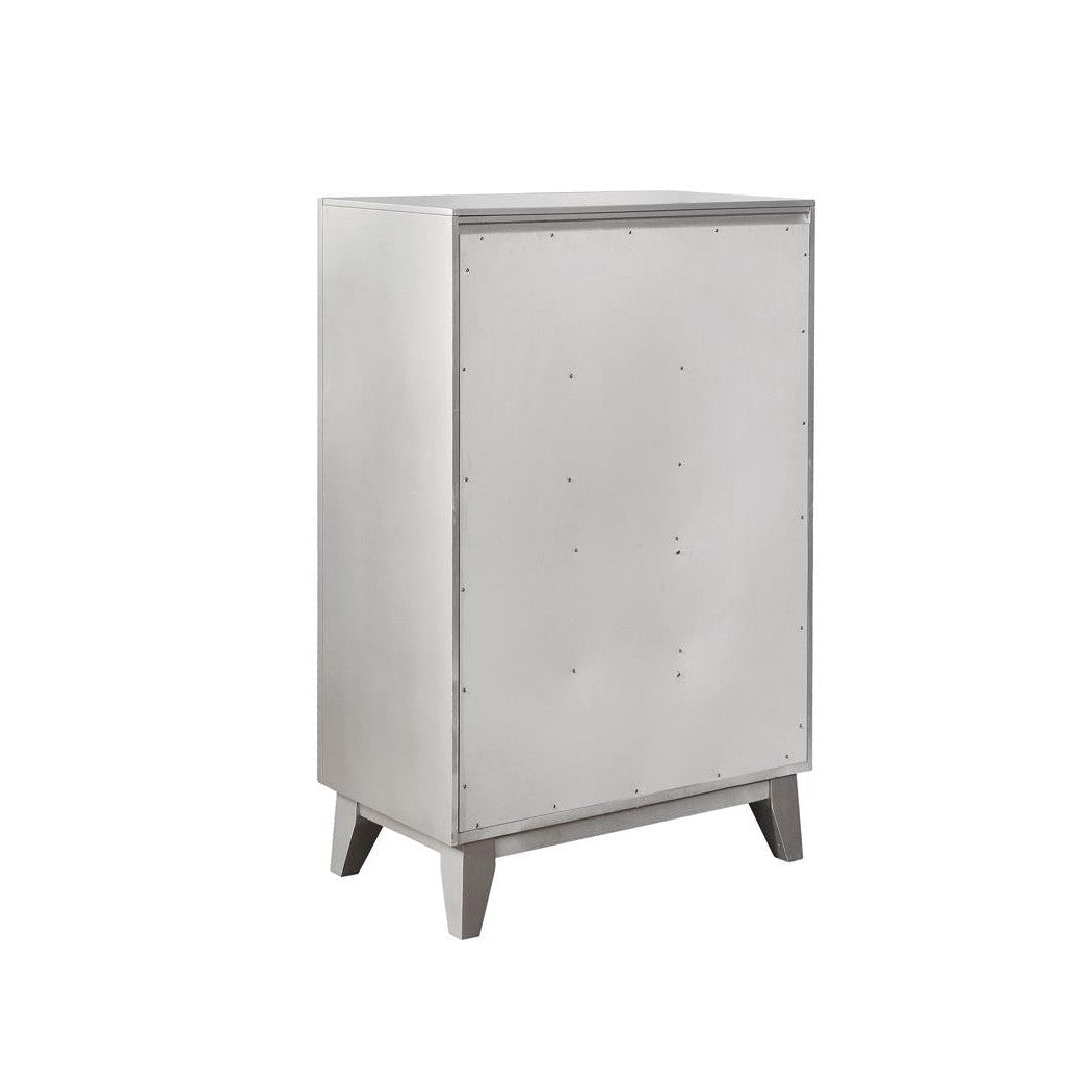 Leighton 5-drawer Chest Metallic Mercury 204925