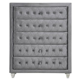 Deanna 5-piece Tufted California King Bedroom Set Grey 205101KW-S5