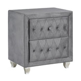 Deanna Upholstered Tufted Bedroom Set Grey 205101Q-S4