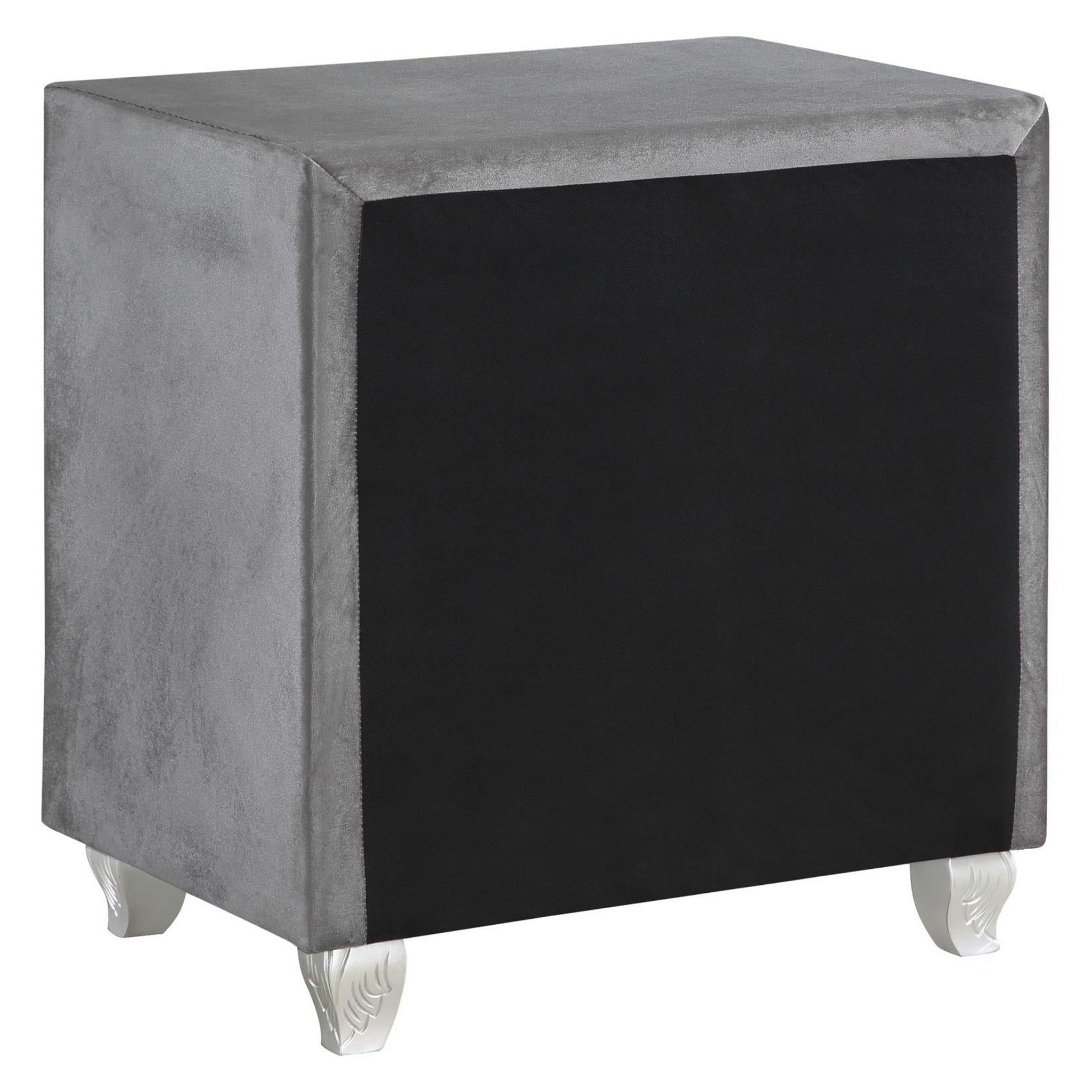 Deanna 2-drawer Rectangular Nightstand Grey 205102