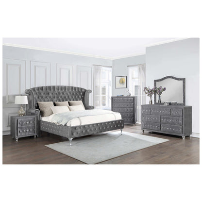 Deanna 2-drawer Rectangular Nightstand Grey 205102