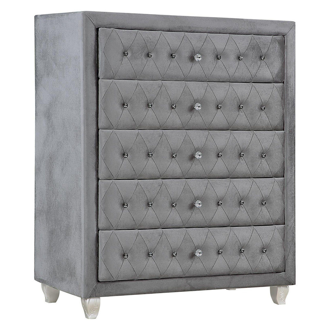 Deanna 5-drawer Rectangular Chest Grey 205105