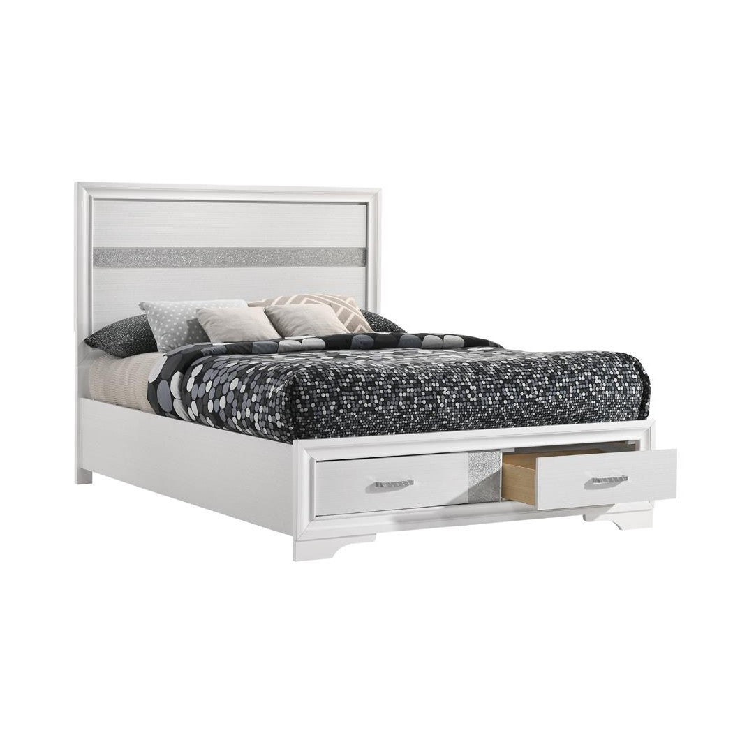 Miranda Full Storage Bed White 205111F