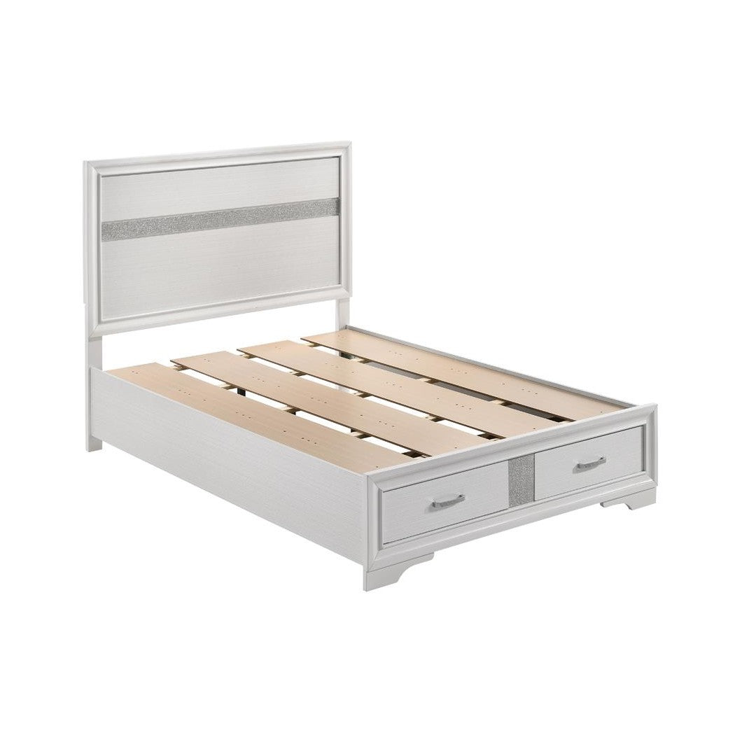 Miranda Full Storage Bed White 205111F