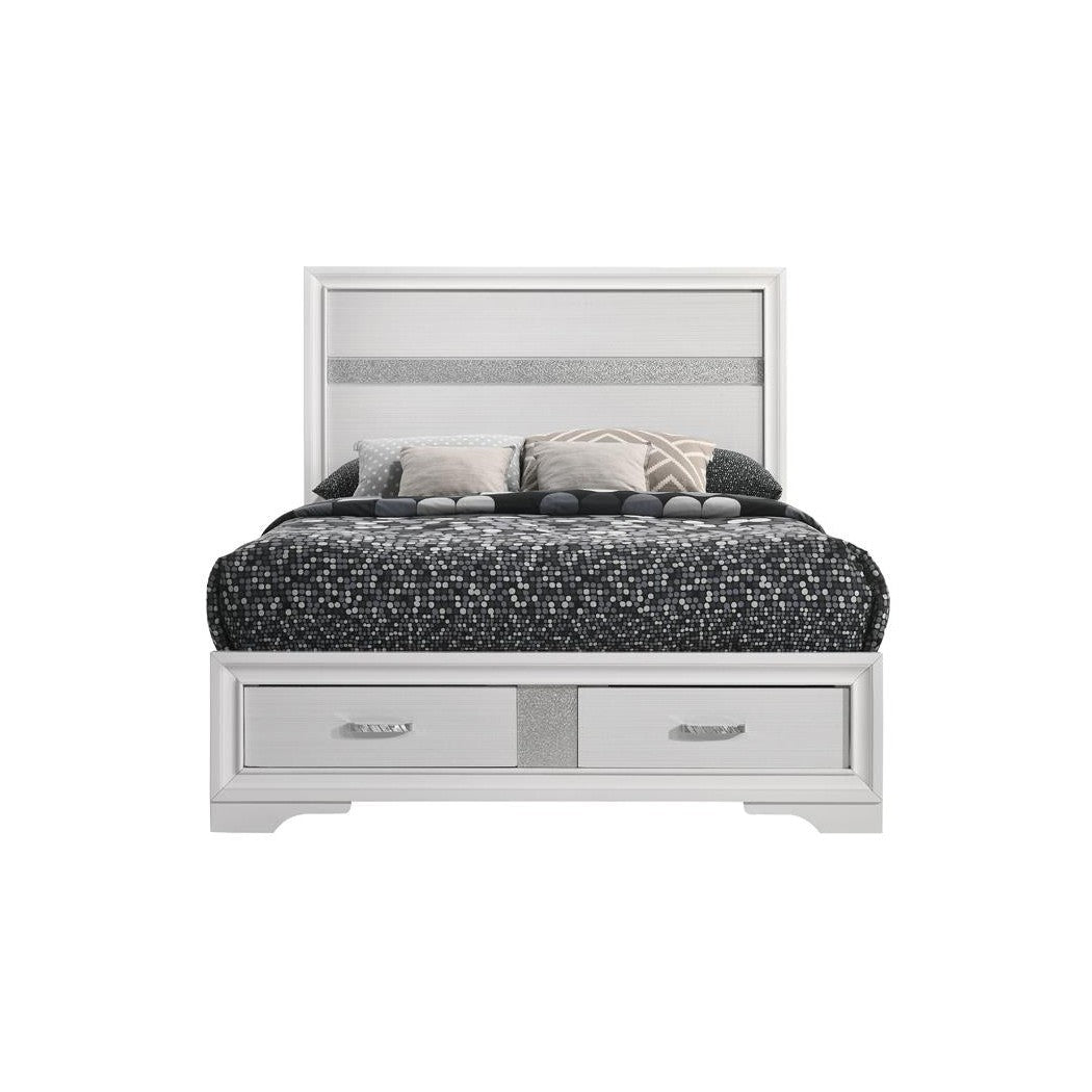 Miranda Full Storage Bed White 205111F