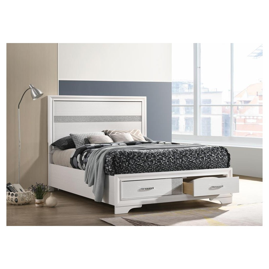 Miranda Full Storage Bed White 205111F