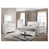 Miranda California King 2-drawer Storage Bed White 205111KW