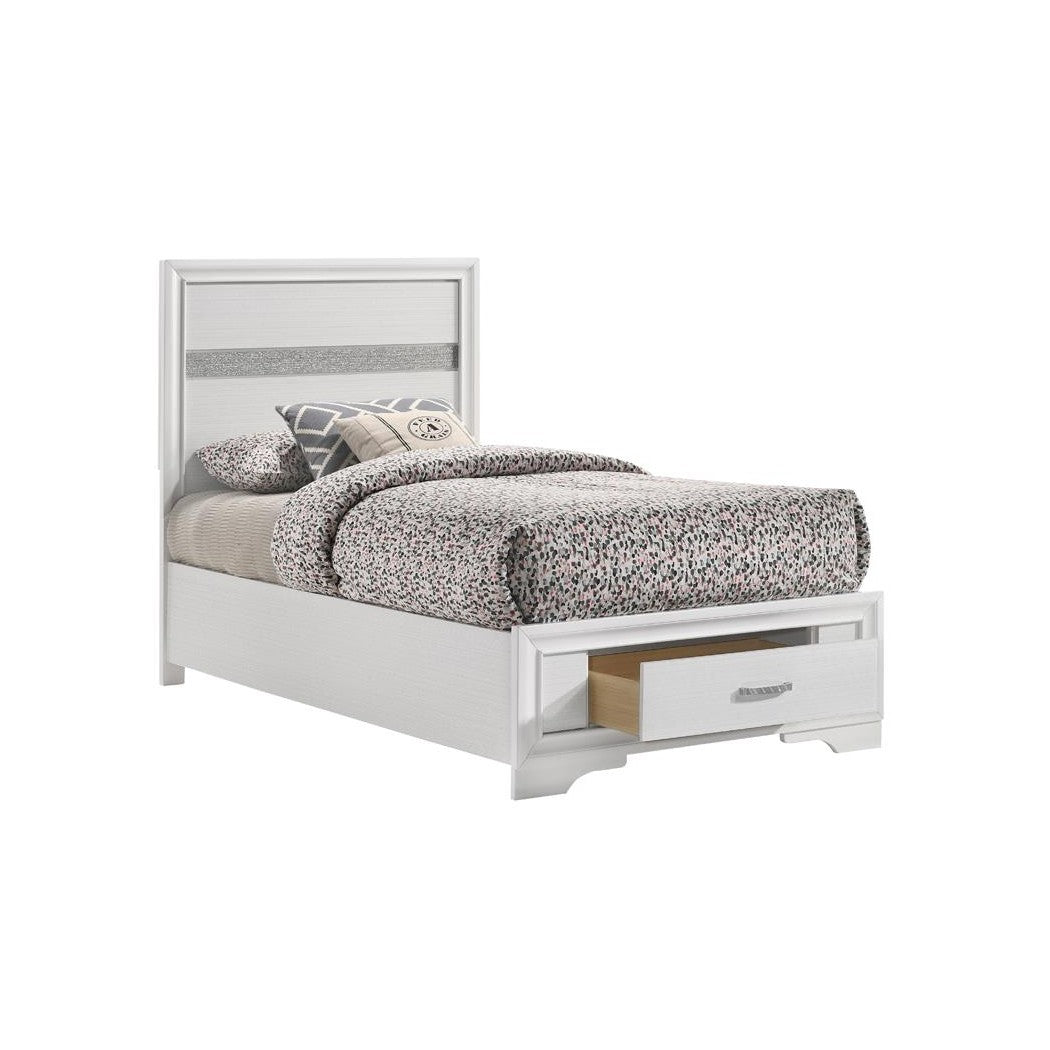 Miranda Twin Storage Bed White 205111T