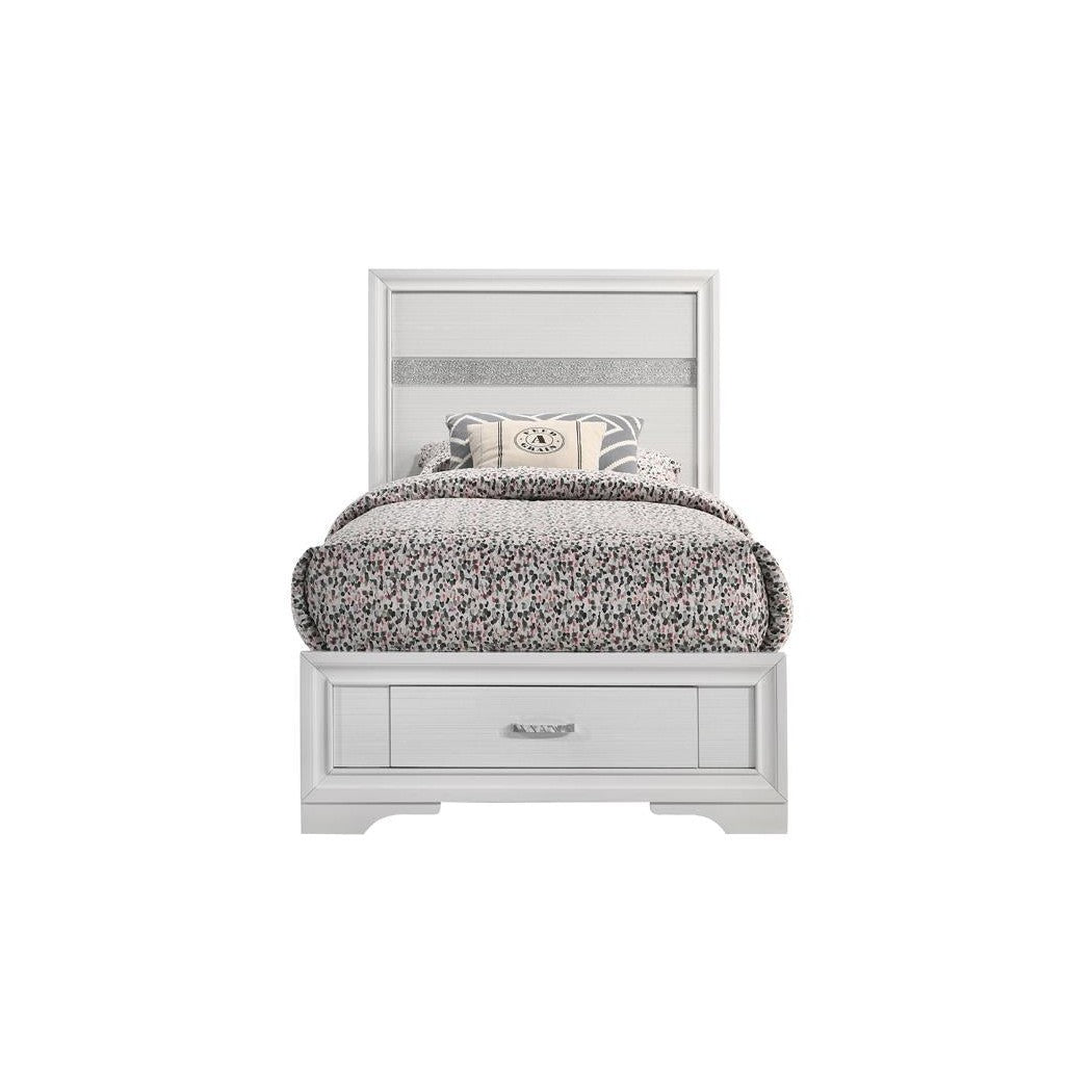 Miranda Twin Storage Bed White 205111T