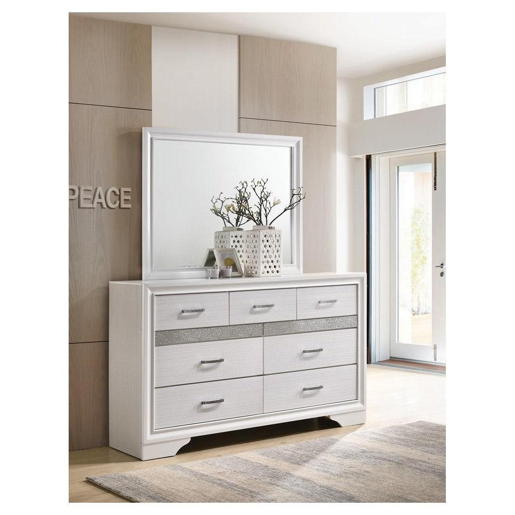 Miranda Rectangular Mirror White 205114