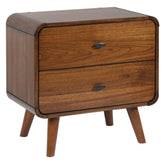 Robyn 2-drawer Nightstand Dark Walnut 205132