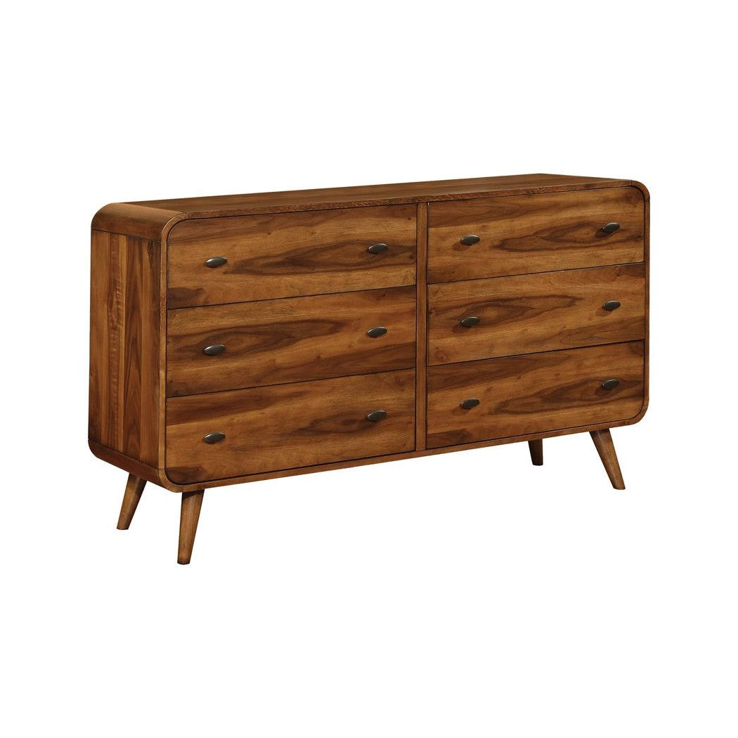 Robyn 6-drawer Dresser Dark Walnut 205133