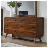 Robyn 6-drawer Dresser Dark Walnut 205133