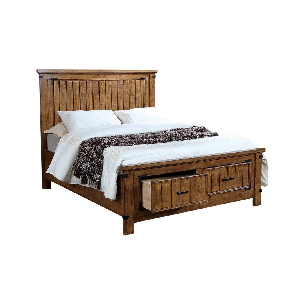 Brenner Eastern King Storage Bed Rustic Honey 205260KE