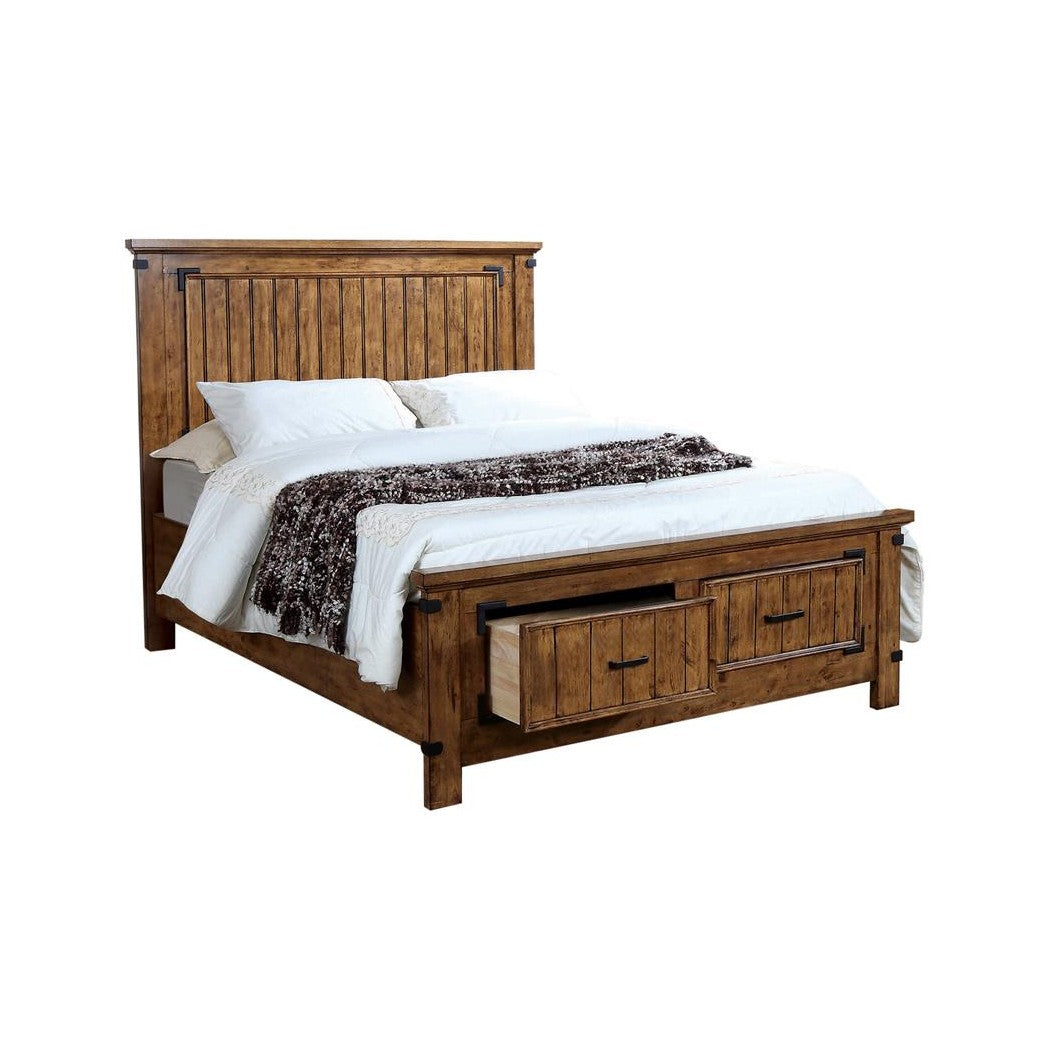 Brenner California King Storage Bed Rustic Honey 205260KW