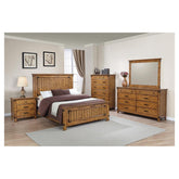 Brenner Eastern King Panel Bed Rustic Honey 205261KE