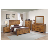 Brenner Eastern King Panel Bed Rustic Honey 205261KE