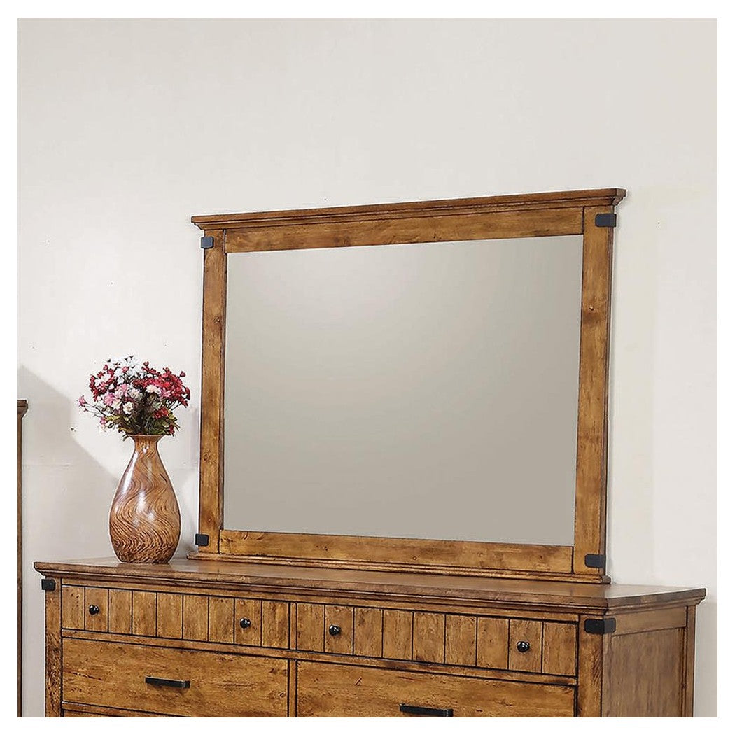 Brenner Rectangular Mirror Rustic Honey 205264