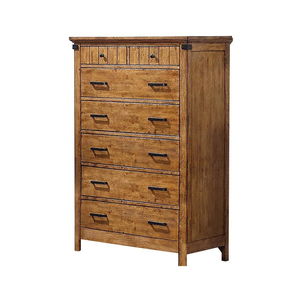 Brenner 7-drawer Chest Rustic Honey 205265