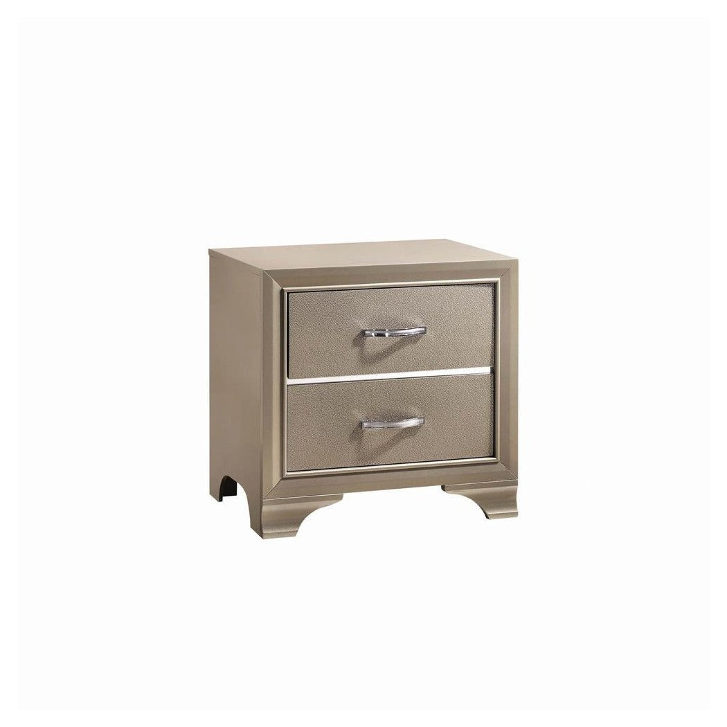 Beaumont 2-drawer Rectangular Nightstand Champagne 205292