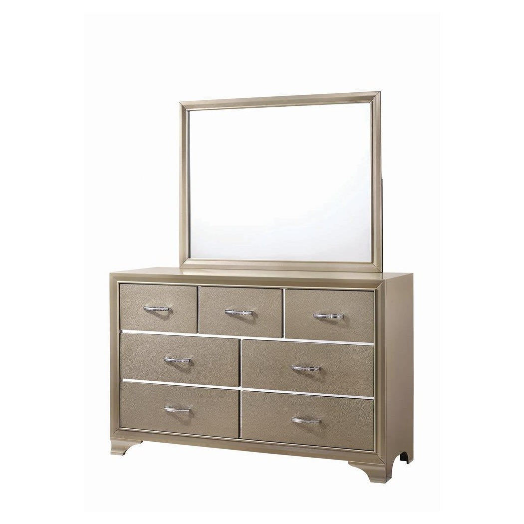 Beaumont Rectangular Mirror Champagne 205294