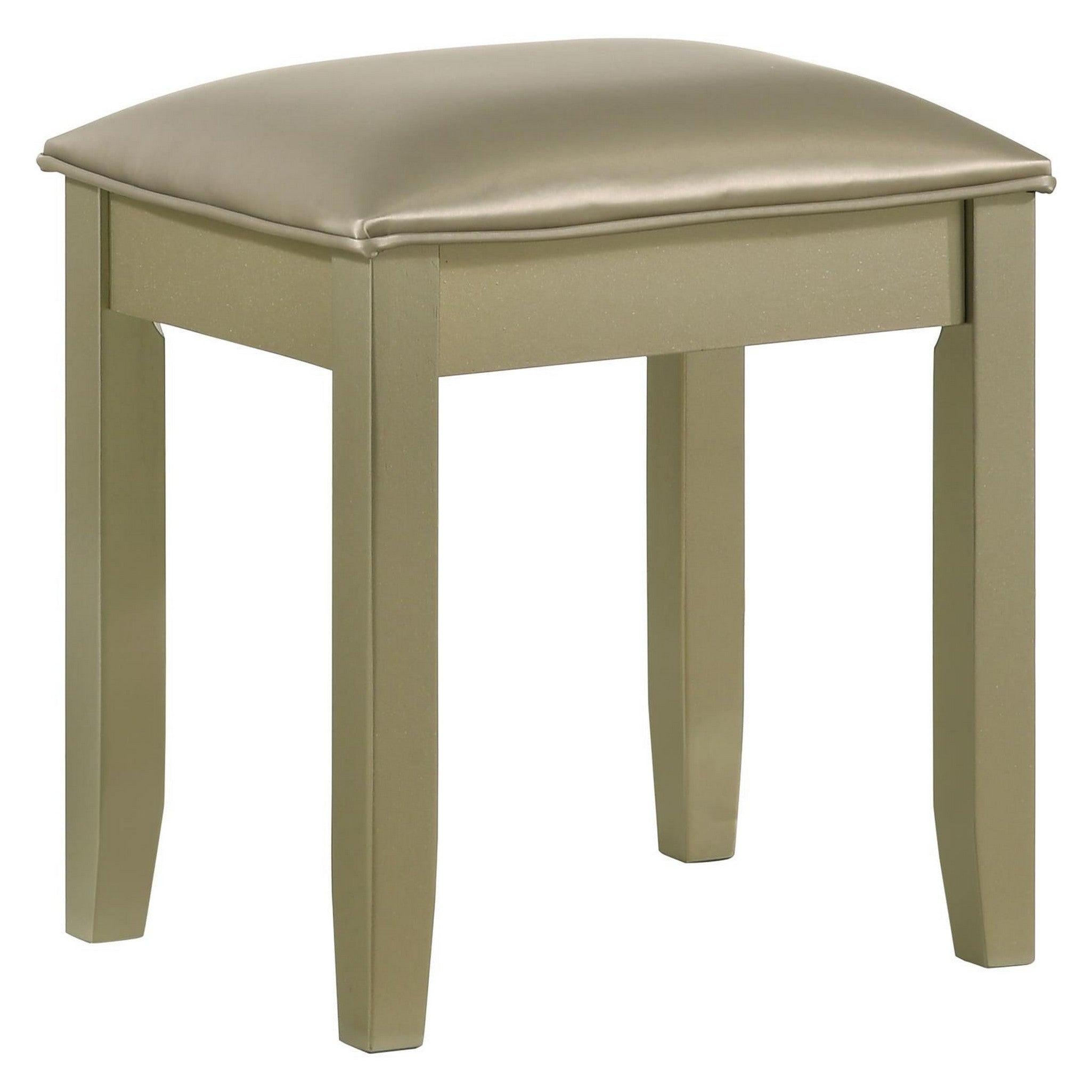 Coaster Beaumont Upholstered Vanity Stool Champagne Gold And