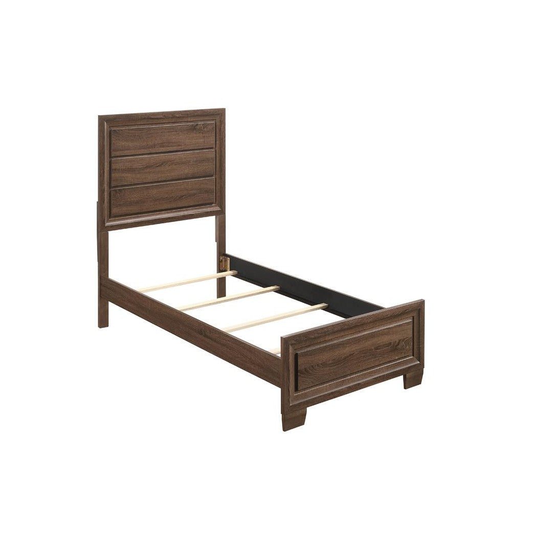 Brandon Twin Panel Bed Medium Warm Brown 205321T