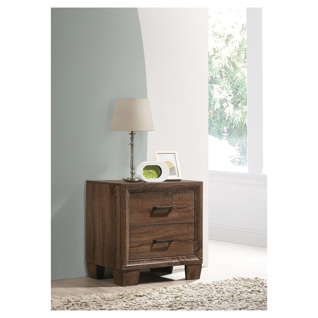 Brandon 2-drawer Nightstand Medium Warm Brown 205322