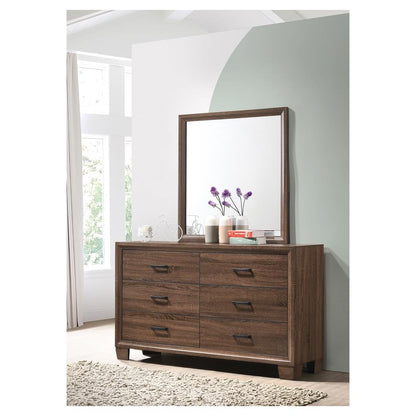 Brandon Framed Mirror Medium Warm Brown 205324