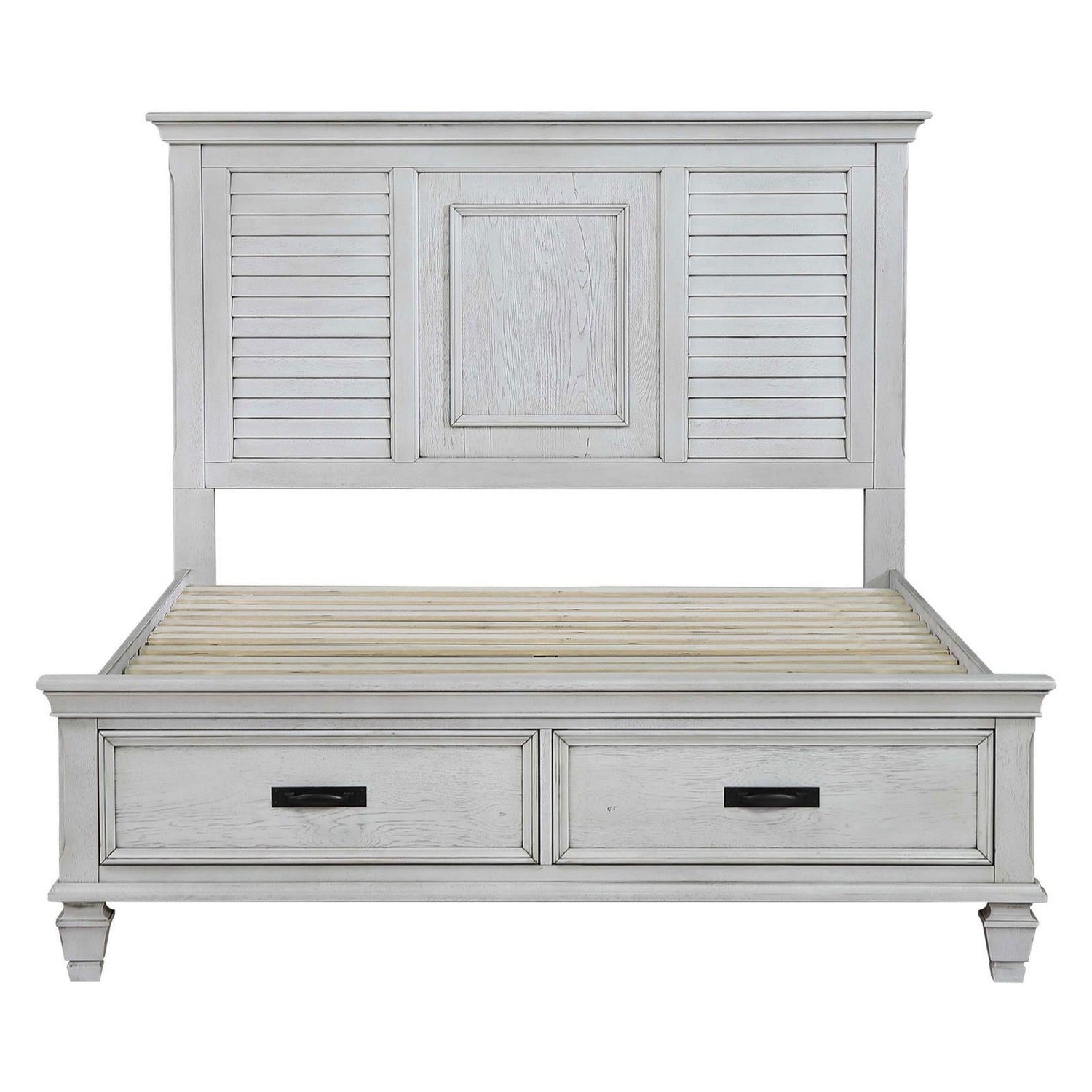 Franco Eastern King Storage Bed Antique White 205330KE