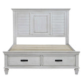 Franco Queen Storage Bed Antique White 205330Q