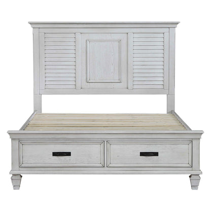 Franco Queen Storage Bed Antique White 205330Q