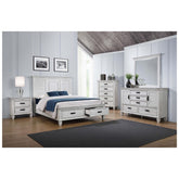 Franco Queen Storage Bed Antique White 205330Q