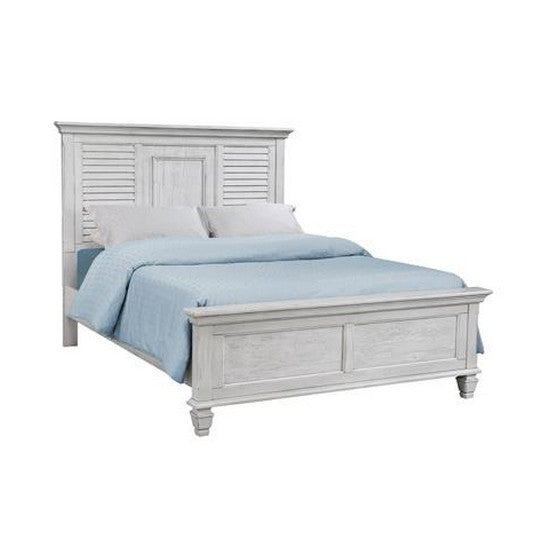 Franco Eastern King Panel Bed Antique White 205331KE